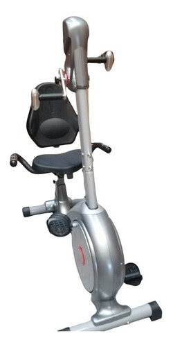 Bicicleta Recumbent Horizontal Magnética Sportfitness Crank Color Gris/Blanco