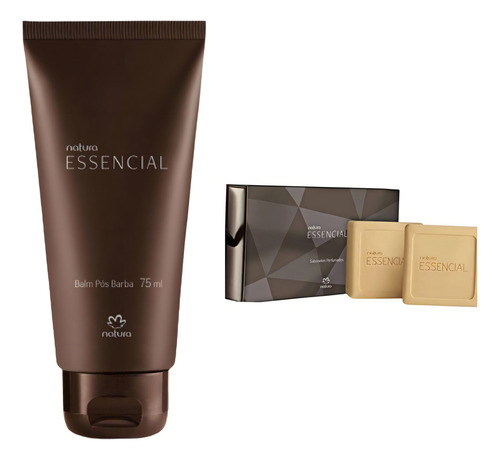 Kit Balm Pós Barba + 2 Sabonete Natura Essencial Tradicional