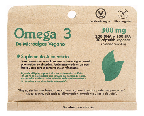 Omega 3 Microalgas Vegano Cápsulas Dulzura