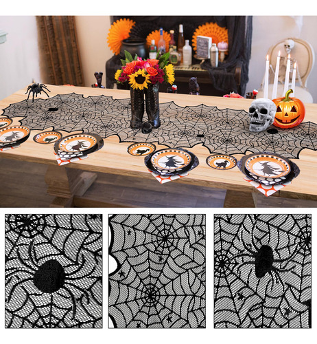Kit Decoracion Para Halloween Banner Figuras 3d Mantel 27pz