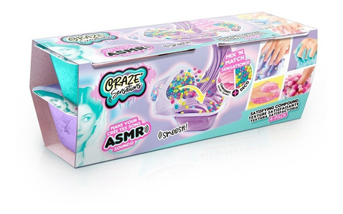 Slimes Pack X4 Crazy Sentations 26cm Asmr Wabro 6217 Color Multicolor