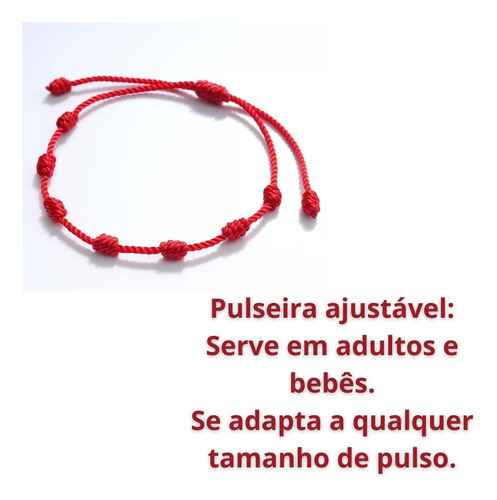 Pulseira Vermelha De Sete Nós Kabbalah Para Afastar O Mal