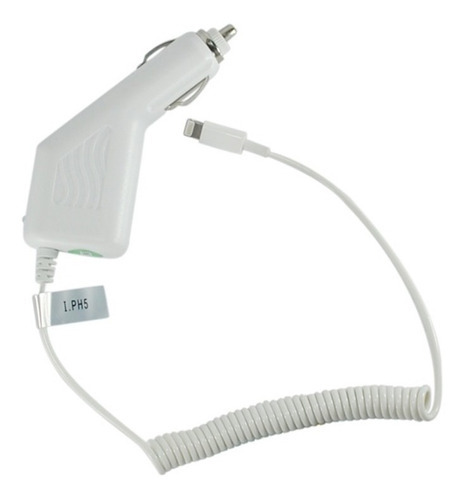 Carregador Celular Veicular Para Celular iPhone 5 6 7 8 Se Cor Branco