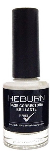 Esmalte Base Correctora Brillante Uñas Heburn Manicuría Color Acabado Brillante