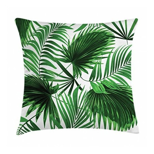 Anbesonne Palm Leaf Lanzar Almohada Tapa Cubierta Ppngr