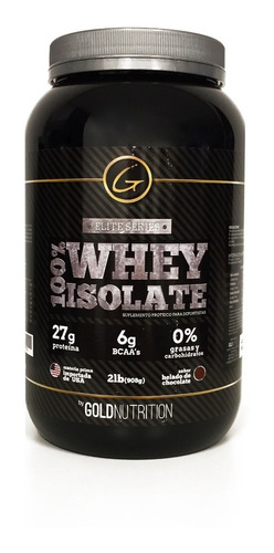 Suplemento en polvo Gold Nutrition  Elite Series 100% Whey Isolate proteína sabor helado de chocolate en pote de 908g