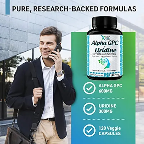 Alpha Gpc 600mg Uridina 300mg 120cap X Gold Health