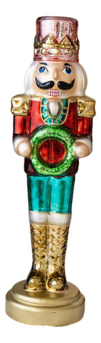 Figura De Cascanueces De Navidad Figuras Grande Base Dorada
