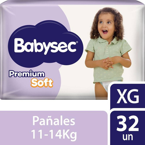 Pañales Babysec Premium Hiper Paquete 32 Unidades