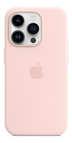 Funda Apple Silicona Magsafe iPhone 14 Pro Chalk Pink Color Rosa Liso