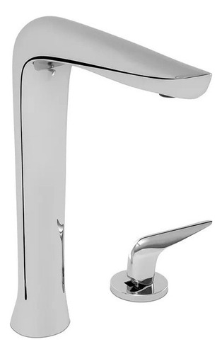 Monomando Para Lavabo Alto Marca Helvex Mod. Nautilia E-925 Acabado Cromado Color Gris
