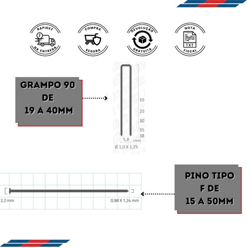 Imagem 6 de 10 de Pinador Grampeador A Bateria F50/90 Ultra By Airfix Promoção