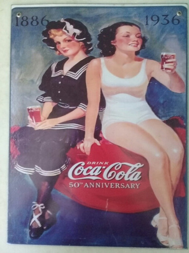 Coca Cola Cuadro Vintage. 50 Aniversario De 1886 A 1936