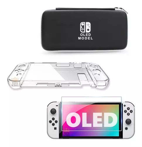 Capa (alta Proteção) Tpu + Pelicula P/ Nintendo Switch Oled