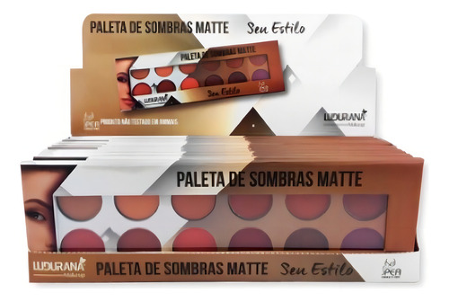 Paleta de sombras de ojos Ludurana Luxury, mate, 12 colores, maquillaje de ojos, múltiples colores