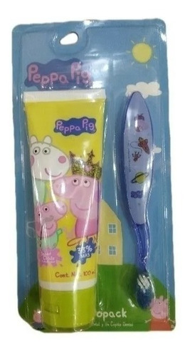 Peppa Pig  Set  De Cepillo Y Crema  Dental  Para Niños  