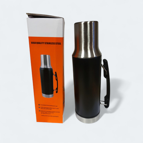 Termo 1 Litro Mate System Classic. Negro