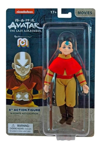 Aang Avatar Real Clothes Mego 8 Inch Original Collectoys