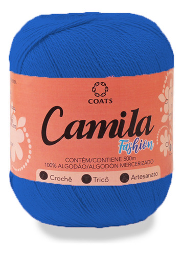 Linha Camila Fashion Coats 500m 150g Tex 300 - 100% Algodão Cor 01175 - Azul