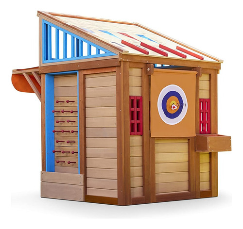 Little Tikes Real Wood Adventures - Casa De Juegos 5 En 1 Color Madera