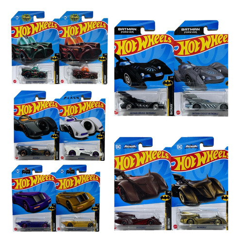 Hot Wheels 2023 Batman Batmobile Serie Completa De 10 Piezas