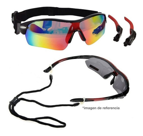 Gafas Deportivas Ciclismo 5 Lentes + Accesorios + Estuche