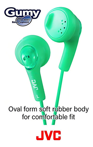 Fones de ouvido Jvc Basic Blue Gummy, número do modelo: Ha