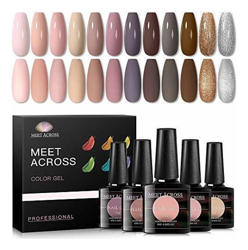 Esmalte De Uñas - Meet Across 12pcs Gel Nail Polish Set,