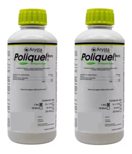 Poliquel Boro L Crecimiento Y Desarrollo De Plantas 2 L