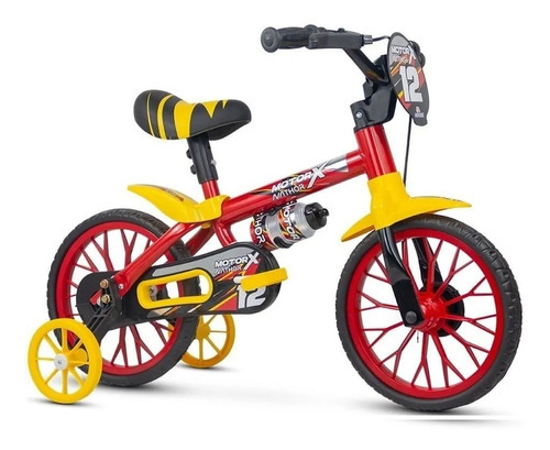 Bicicleta Infantil Motor X Nathor Aro 12 Com Garrafinha 