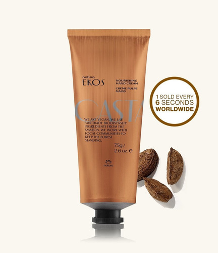 Natura Ekos Pulpa Crema Para Manos Castaña 75grs 40% Off