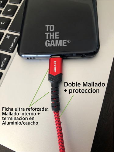 Imagen 2 de 3 de Cable Usb Cargador Para Samsung S8 S9 S10 Plus Note 8 9 S20