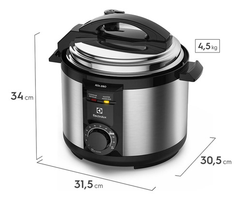 Panela De Pressão Elétrica Electrolux 5l Por Rita Lobo Pce20