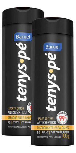 Talco Tenys Pé Baruel Sport Em Pó Kit C/6