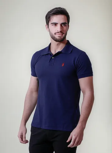 Camisa Polo Masculina Logo Camiseta Piquet Gola Americana