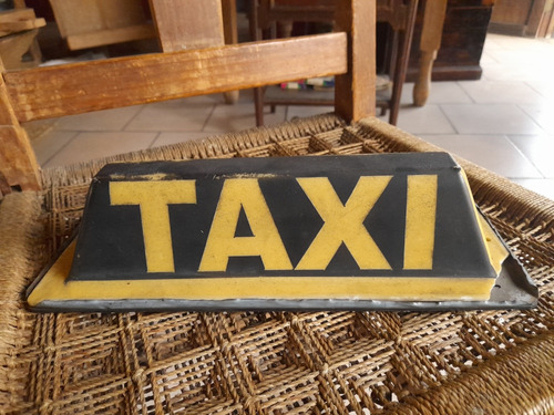 Vintage Anuncio Señal De Taxi