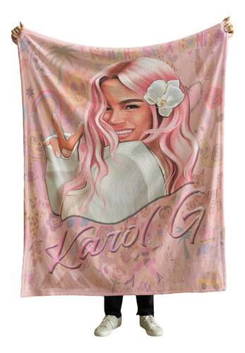 Cobija Frazada Manta Suave Yo Soy La Loca De Los Perros Karol G Frazada Ligera 110x160cm