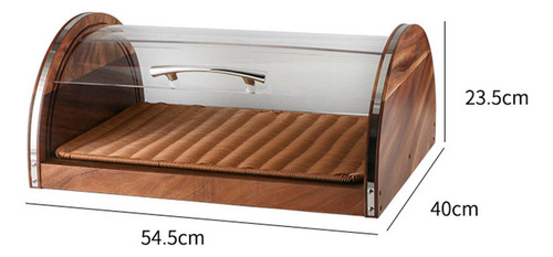 Vitrina De Madera , Contenedor De Pan, Tapa Transparente, M