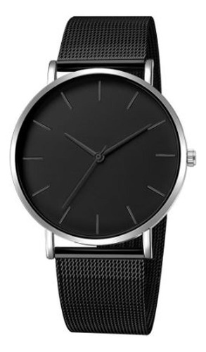 Relógio Minimalista Masculino Casual De Malha Ultrafina Inox