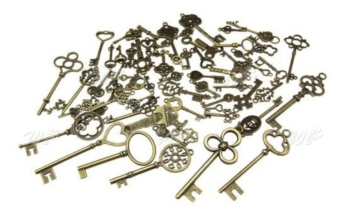 70pcs A Granel Antiguo Vintage Bronce Antiguo Moda Esqueleto