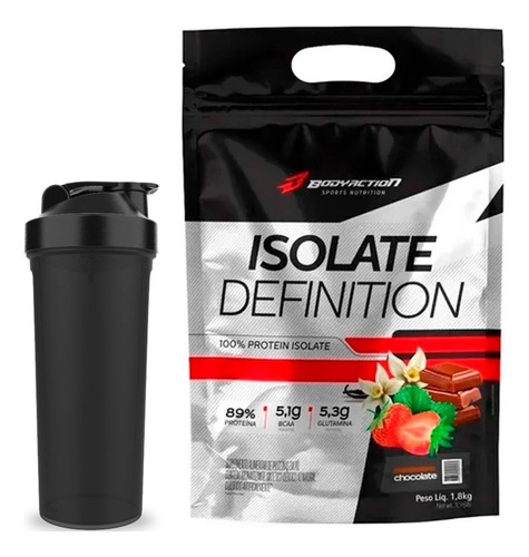 Isolate Definition 1,800 Kg - Body Action + Coqueteleira Sabor Chocolate