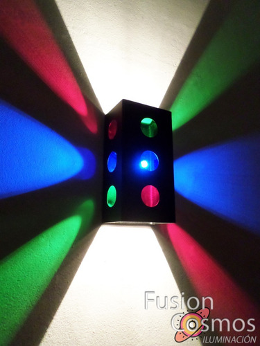 Imagen 5 de 8 de Aplique Bidireccional Modero Bar Tri Color C Lampara Led 10w