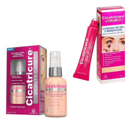 Cicatricure Kit Beauty Care Facial + Roll On Ojos 