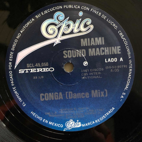 Miami Sound Machine Lp Single Conga
