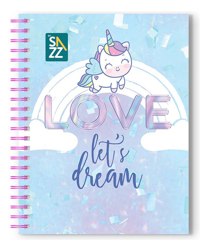 Cuaderno Francés Sazz Girly 100 Hojas Cuadro Grande