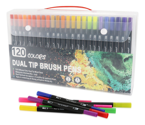 Rotulador Negro Con Punta De Fieltro De 120 Colores, Rotulad