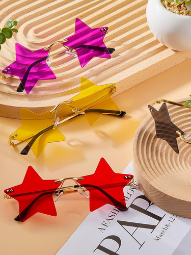4 Pares Gafas De Sol Con Forma De Estrella Gafas De Sol Con