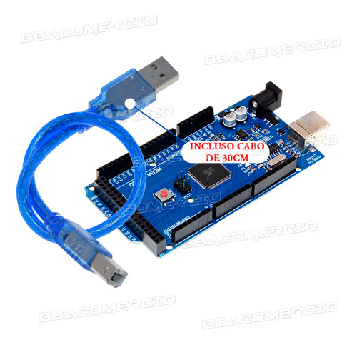 Placa Mega2560 R3 Compativel Com Arduino Ch340 + Cabo Usb