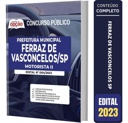 Apostila Prefeitura Ferraz De Vasconcelos Sp - Motorista 2