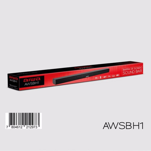 Imagen 3 de 3 de Barra De Sonido Aiwa Awsbh1 Bluetooth 40w 2.0ch Usb Aux